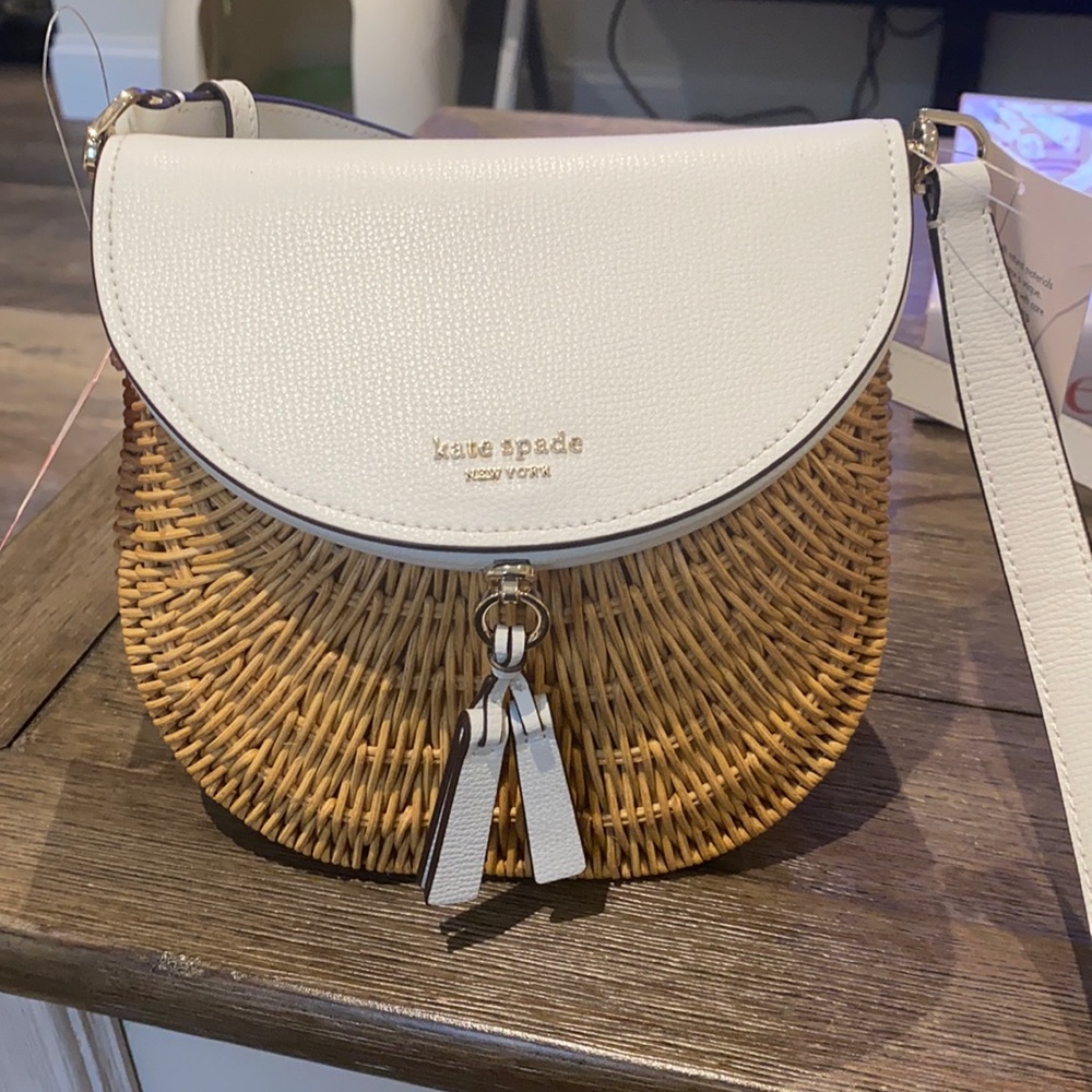 Brand new kate spade wicker crossbody
